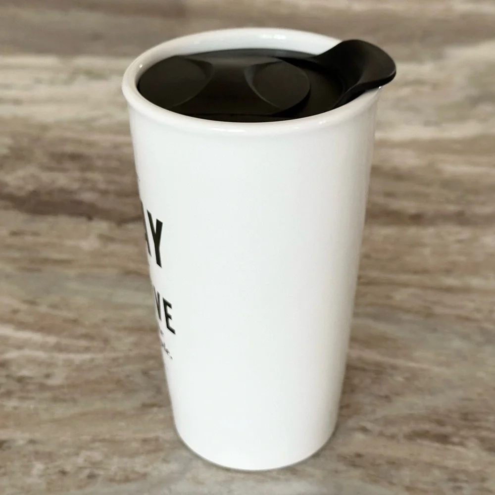 Hallmark Travel Coffee Cup “Today I Will Be Positive Despite The Stupid People”
